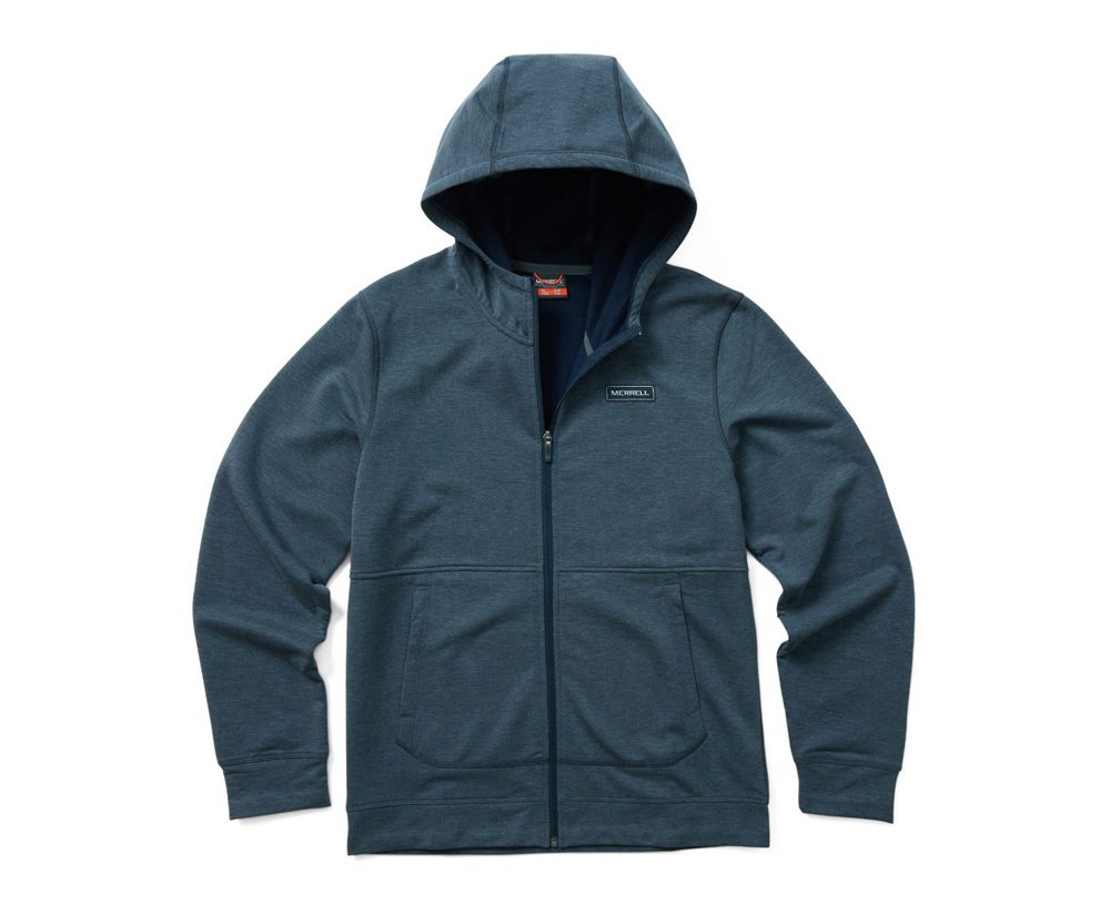 Jaqueta Homem - Merrell Timber Full Zip Hoody - Azul Marinho - FLH369548